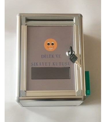 ALÜMİNYUM DİLEK VE ŞİKAYET KUTUSU 29X22 EBAT