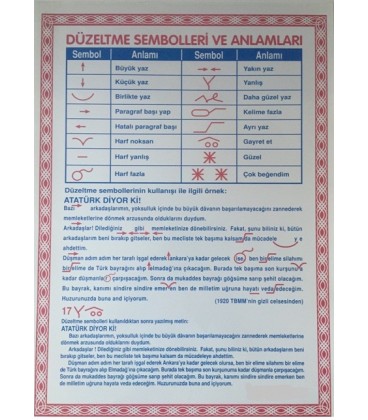 DÜZELTME SEMBOLLERİ 50X70