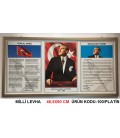 RENKLİ ÇERÇEVE MİLLİ LEVHA 50X90 CM