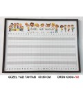 KLAVUZ ÇİZGİLİ (DÜZ) GÜZEL YAZI TAHTASI 70X100 CM DUVARA ASKILI