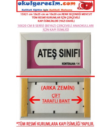 SINIF TABELASI KAPI İSİMLİĞİ