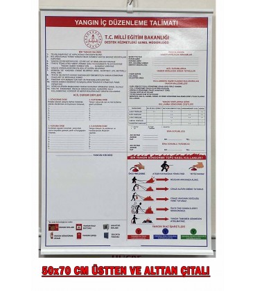 YANGIN GÜVENLİK TALİMATI 50X70