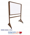 NOSTALJİ LÜKS AHŞAP ÇERÇ. AYAKLI ÇİFTARAFLI YAZI TAHTASI
