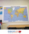 Dünya Siyasi Haritası - Vinil / Branda Baskı (110x74 cm)