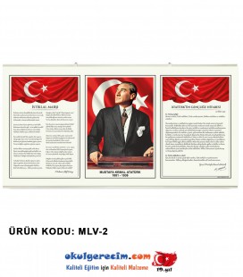 Milli Levha - Vinil / Branda Baskı (100x50 cm) Çıtalı