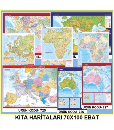 KITA HARİTALARI 70X100