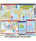 KITA HARİTALARI SETİ 70X100 CM EBAT 6 ADET